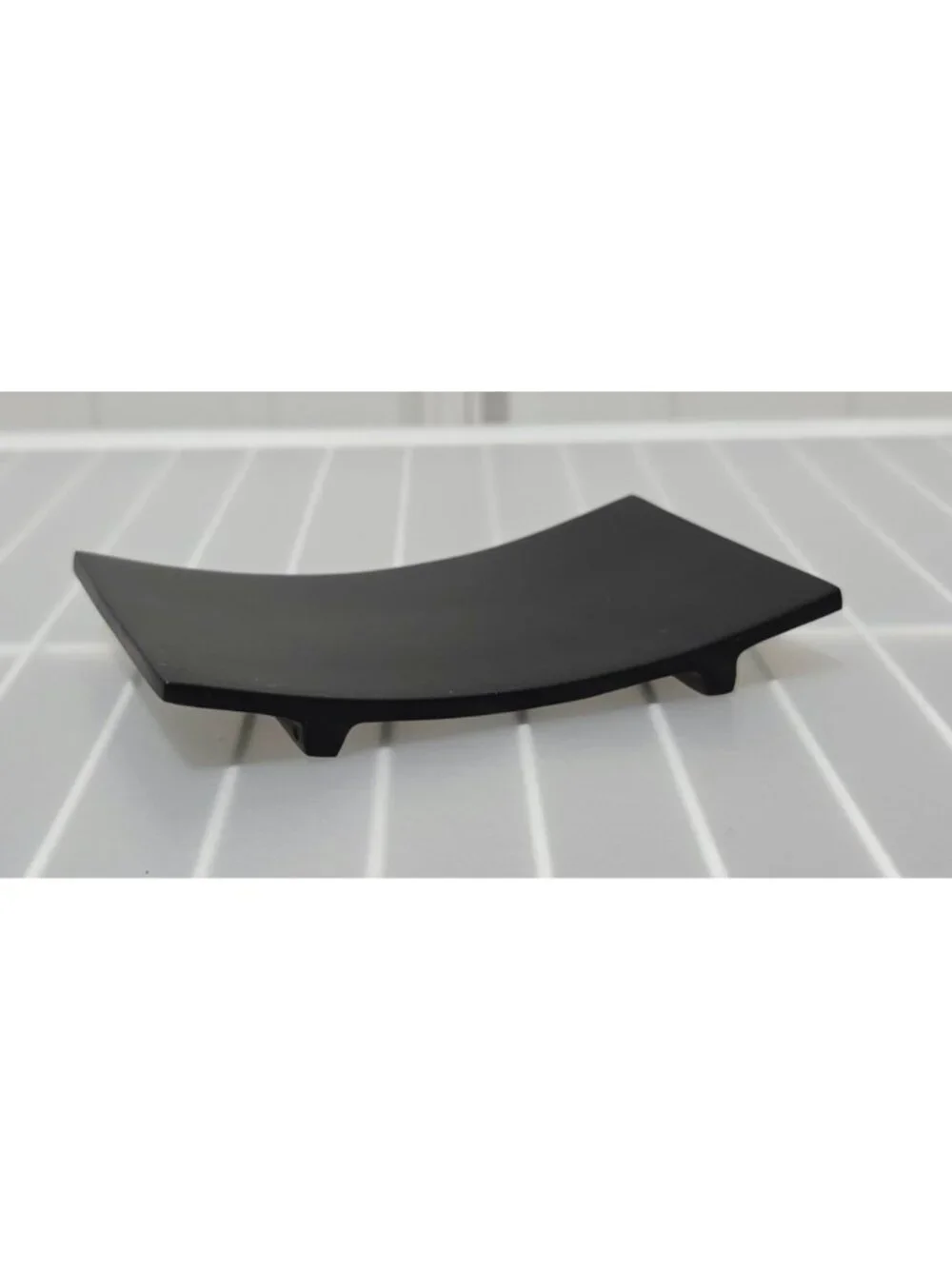 Nu Steel Loft Collection Black Metallic Resin Material Wide Profile Soap Dish
